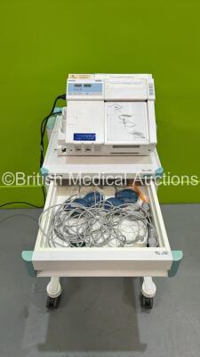 Philips Series 50A Fetal Monitor on Stand with 3 x US Transducers and 1 x Toco Transducer (Powers Up) *S/N 3816G22111*