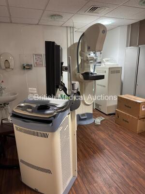 GE Senographe Mammography System *Mfd - 2012* Including Gantry, Installed Software, Breast Plates, Foot Pedals, Operator Console and Detector (Tube Removed from System During De-Install) Fully Functional System and Professionally Deinstalled *Q1001* - 12