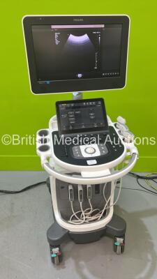 Philips Affiniti 70G Flat Screen Ultrasound Scanner Ref 989605416151 *S/N US915F0825* **Mfd 2015** SVC HW A.1 Software Version 4.0.2.525 with 3 x Transducer / Probes (C5-1 / C9-2 / L13-5) (Powers Up, See PDF for Machine Report) ***CD108***