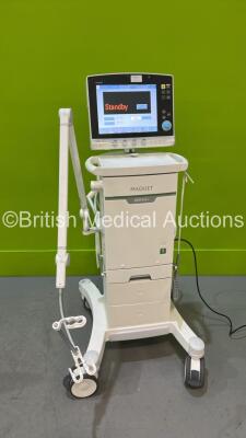 Maquet Servo i Ventilator on Stand Model No 06487800 - System Software Version v8.00.01 - Running Hours 945 *Mfd 2020* with Hoses (Powers Up) *SN 95531*