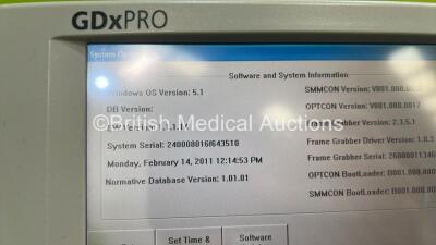 Zeiss GDxPro Scanning Laser Polarimeter Model 8000 V 1.1.1.14 on Motorized Table (Powers Up) *S/N 8000-0207* - 15