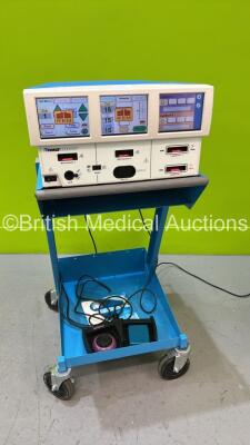 Valleylab ForceTriad Electrosurgical / Diathermy Unit Version 4.00 *Mfd 2008* on Stand with Dual Footswitch with LigaSure (Powers Up) *S/N T8G7490*