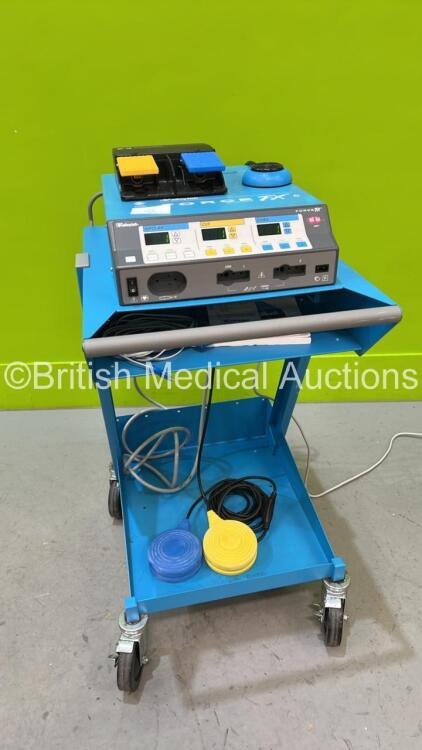 Covidien Valleylab Force FX-8CS Electrosurgical / Diathermy Unit (Powers Up) with 2 x Dual Footswitches and 1 x Dome Footswitch on Trolley *F8A59119A*