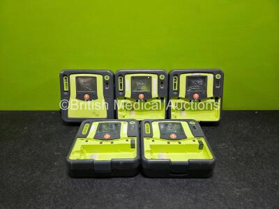 5 x Zoll AED PRO Defibrillators (All Untested and All with Damage - See Photos)