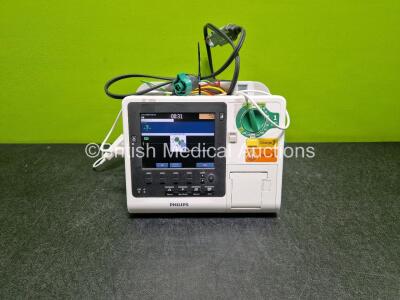 Philips Heartstart XL+ Defibrillator (Powers Up) Including ECG and Printer Options with Paddle Lead, 3 Lead ECG Lead and Li-Ion Battery