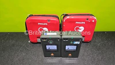 2 x Philips Heartstart FR3 Defibrillators (Both Power Up) in Case with 2 x LiMnO2 Batteries *Install Before 2026 / 2025* - 4