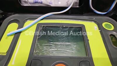 2 x Zoll AEDPro Defibrillators (Both Power Up, Both with Scratches on Screen - See Photos) in Case with 2 x Li-ion Batteries - 5