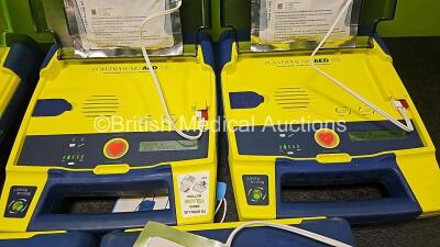 Job Lot Including 5 x Cardiac Science Powerheart AED G3 Defibrillators, 1 x Cardiac Science Powerheart AED G3 PRO Defibrillator (All Power Up) and 1 x Cardiac Science Powerheart AED Trainer (No Power) - 4