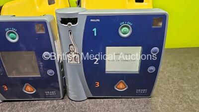 2 x Philips Heartstart FR2+ Defibrillators 1 x Power Up with Stock Power Supply Stock Power Not Included) in Case - 2