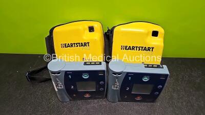 2 x Philips Heartstart FR2+ Defibrillators 1 x Power Up with Stock Power Supply Stock Power Not Included) in Case - 4