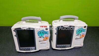 2 x Philips Heartstart MRx Defibrillators (Both Power Up with Stock Module, Stock Module Not Included) Including ECG and Printer Options - 4