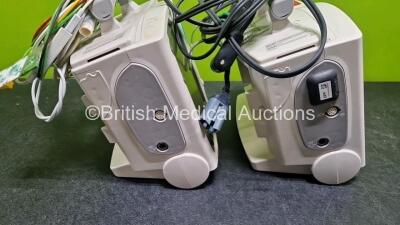 2 x Philips Heartstart MRx Defibrillators (Both Power Up with Stock Module, Stock Module Not Included) Including ECG and Printer Options with 2 x 3 Lead ECG Leads and 1 x Paddle Lead - 4