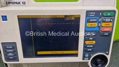 Medtronic Lifepak 12 Biphasic Defibrillator (Powers Up Damage to Casing - See Photos) In Case Including ECG, Sp02,NIBP and Printer Options with DC Power Adaptor - 2