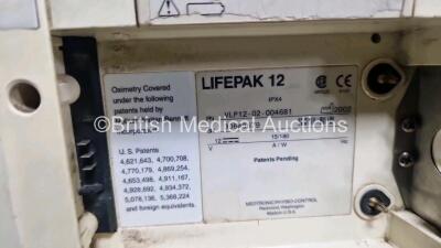 Medtronic Lifepak 12 Biphasic Defibrillator (Powers Up Damage to Casing - See Photos) In Case Including ECG, Sp02,NIBP and Printer Options with DC Power Adaptor - 5