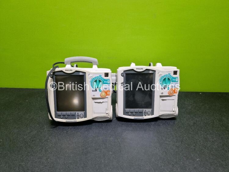 2 x Philips Heartstart MRx Defibrillators (Both No Power Both with Damage - See Photos)