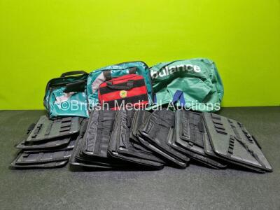 Job Lot of 4 x Ambulance Bags and 25 x Inserts for Ambulance Bags