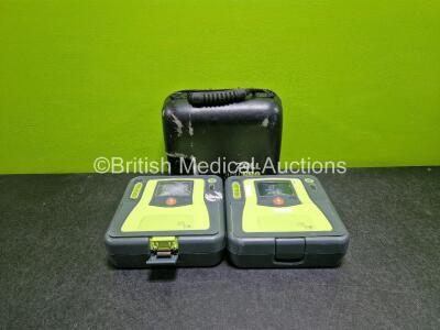 2 x Zoll AED PRO Defibrillators (Both Untested Due to No Battery Both with Scratches on Screen - See Photo)