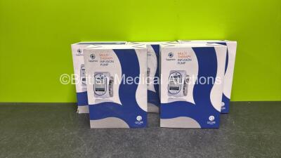 5 x QCore Medical Sapphire Infusion Pumps with Docking Stations, User CDs, Keys and Power Supplies (All Unused in Original Packaging) *Stock Photo Used* - 2