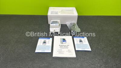 5 x CME Bodyguard 323 Colour Vision Infusion Pumps with User Manuals, Quick Reference Guides, Docking Stations and Power Supplies (All in Original Packaging) *Stock Photo Used*