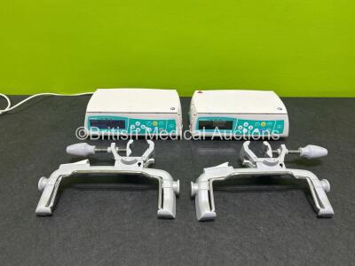 2 x B.Braun Infusomat Space Infusion Pumps with 2 x Pole Clamps *SN 738586 / 644177*