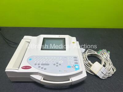 GE MAC1200ST ECG Machine (Powers Up) with 10 Lead ECG Cable