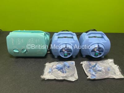 Mixed Lot Including 2 x Medix Turboneb 2 Nebulizers with Gas Hoses, 1 x Ameda Elite Breast Pump