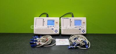 Job Lot Including 2 x Seca CT8000i ECG Machines with 2 x 10 Lead ECG Leads (Both Power Up)