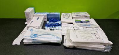 Job Lot of Medical Consumables Including Bipolar Eraser / Forceps and Cables, Rocket Spinal Manometer, LocaMed Locaclips Polymer Locking Clip Ref LMLXL004, 3M Ranger Blood/Fluid High Flow Set, Bausch & Lomb Blue Covers, Bausch+Lomb Irrigation Handpiece Re