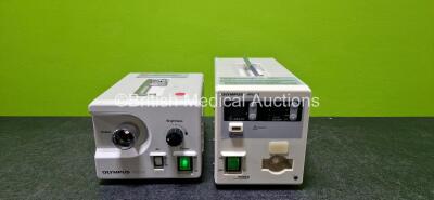 Job Lot Including 1 x Olympus HPU-20 Unit (No Power) and 1 x Olympus CLK-4 Unit (Powers Up)