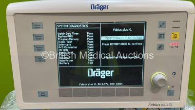 Drager Fabius Plus XL Anaesthesia Machine Ref 8608555 - Software Version 3.37a *Mfd 2020* (Powers Up - Unused in Box on Pallet) *ASNH-0024* ***RAK*** - 5