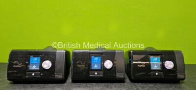 3 x ResMed Airsense 10 Autoset CPAP Units *Mfd 1 x 2021* (All Power with Stock Power Supply - Stock Power Supply Not Included)