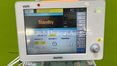 Aeonmed VG70 Ventilator Software Version 2.00, Running Hours 1185h 6m with 1 x Hose on Stand *Mfd 06-2020* (Powers Up) - 3