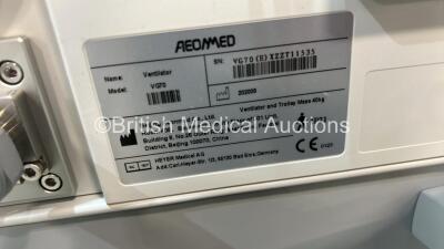 Aeonmed VG70 Ventilator Software Version 2.00, Running Hours 493h 36m with 1 x Hose on Stand *Mfd 06-2020* (Powers Up) - 7