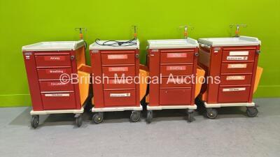 4 x francehopital Crash Trolley's