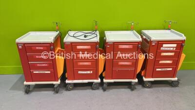 4 x francehopital Crash Trolley's - 2