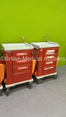 4 x francehopital Crash Trolley's - 4