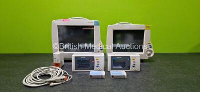 Job Lot Including 1 x Philips IntelliVue MP50 Patient Monitor (Powers Up), 1 x Philips IntelliVue MP30 Patient Monitor (Faulty), 2 x Philips IntelliVue X2 M3002A Patient Monitors Including Press, Temp, NBP, SpO2 and ECG/Resp Options (Both Power Up with St