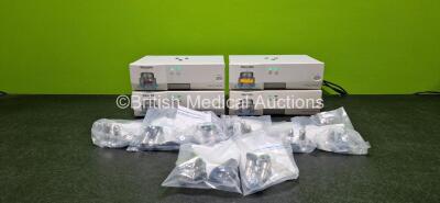 Job Lot Including 4 x Philips IntelliVue G5 M1019A Gas Modules (All Power Up) with 4 x Water Traps and 8 x Table Mount MX Kits