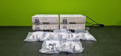 Job Lot Including 4 x Philips IntelliVue G5 M1019A Gas Modules (All Power Up) with 4 x Water Traps and 7 x Table Mount MX Kits