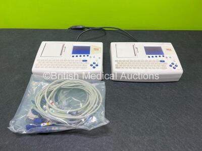 Job Lot Including 2 x Seca CT8000i ECG Machines with 1 x 10 Lead ECG Leads (Both Power Up)