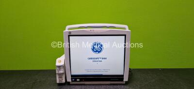 GE Carescape B450 Touch Screen Patient Monitor *Mfd 2024*(Powers Up) with 1 x Rechargeable Lithium-Ion Battery and 1 x GE Type E-MINIC-00 Module with Mini D-Fend Water Trap *SN SNT23521003HA / 7170877* *Asset No. NA*