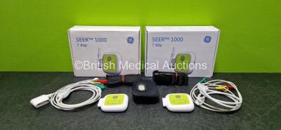 2 x GE Seer 1000 Recorders (Both Power Up) with 1 x 5 Lead ECG Lead and 1 x 3 Lead ECG Lead *SN 3911400404 / 3912230251* *Asset No. NA*