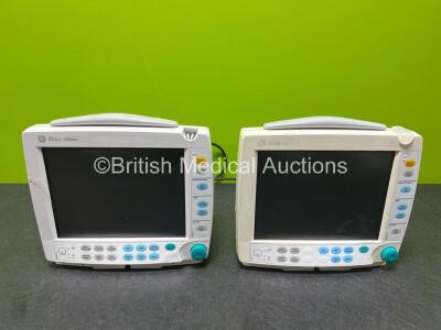 2 x GE F-FM-00 Patient Monitors (Both Power Up) *FS 20103100731 / 20103100872*