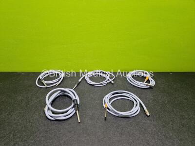 5 x Various Fibre Optic Light Guide Cables