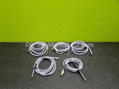 5 x Various Fibre Optic Light Guide Cables