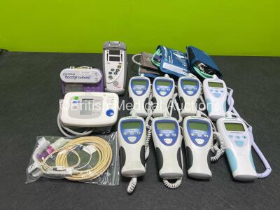 Mixed Lot Including 8 x Welch Allyn SureTemp plus Thermometers, 1 x AND UA-767 Digital Blood Pressure Monitor, 1 x Nutricia Flocare Infinity Unit, 1 x Masimo Set Rad 5 Unit