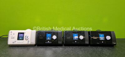 Job Lot Including 3 x ResMed Airsense 10 Autoset CPAP Units *Mfd 1 x 2021* (All Power Up with Stock Power Supply - Stock Power Supply Not Included and 1 x Missing Humidifier Chamber - See Photo) and 1 x ResMed Airsense 10 Autoset For Her CPAP Unit (Power