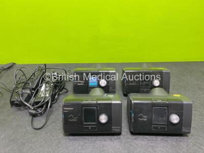 4 x ResMed Airsense 10 Autoset CPAP Units (All Power Up, 2 x Missing Humidifier ) and 3 x Power Supplies *SN 23193346933 / 23201824565 / 23182633709 / 23191759427*