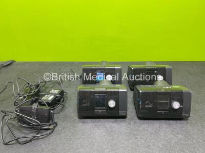 4 x ResMed Airsense 10 Autoset CPAP Units (All Power Up) and 3 x Power Supplies *SN 23183388189 / 23231789944 / 23192643199 / 23201580678*