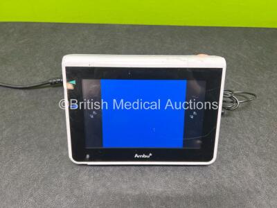 Ambu aView Ref 405002000 Monitor (Powers Up with Stock Power Supply - Stock Power Supply Not Included Light Scratches on Screen - See Photo, Blue Loading Screen) *SN JANUS2-W08-R10*